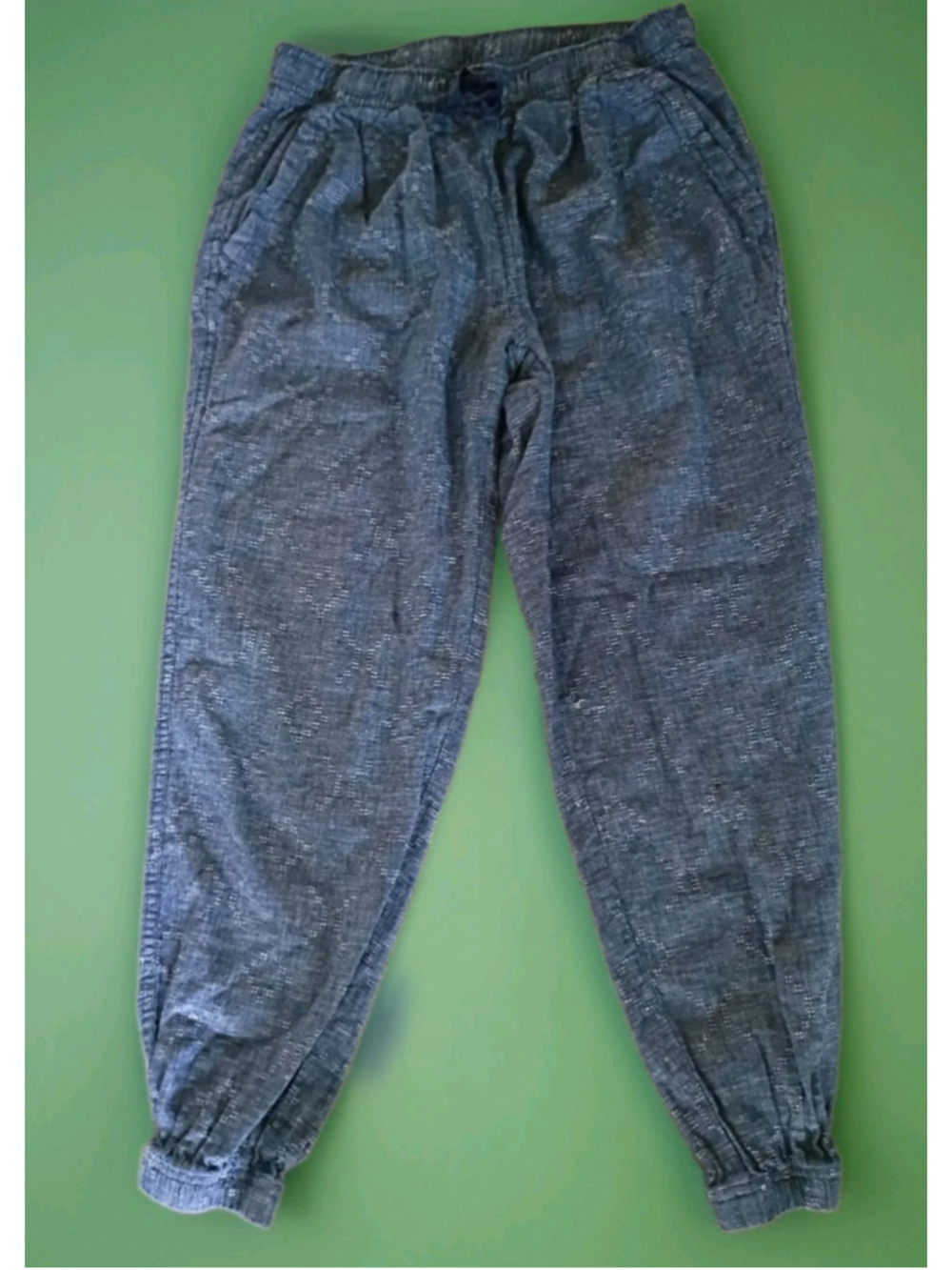 PATAGONIA-Sz XS-Island Jogger Hemp Beach Pants Indigo Elastic Waist Pockets